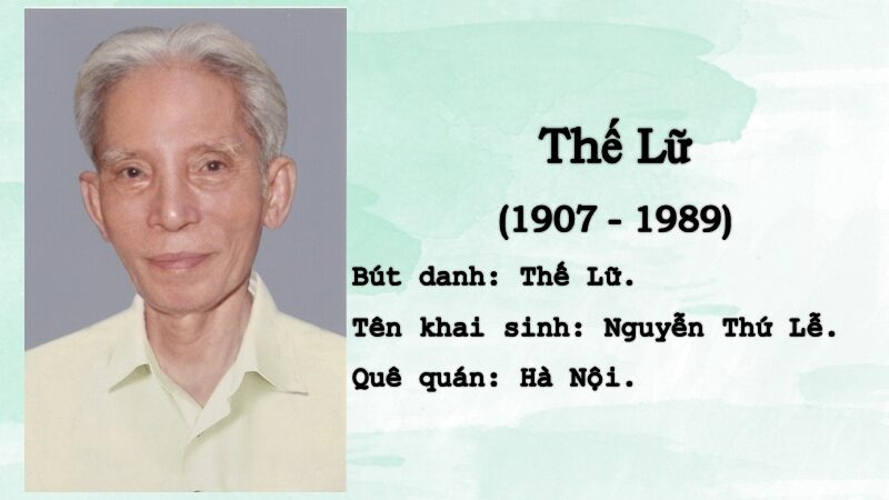 Giới thiệu tiểu sử Thế Lữ – Nhà thơ được mệnh danh là gì?